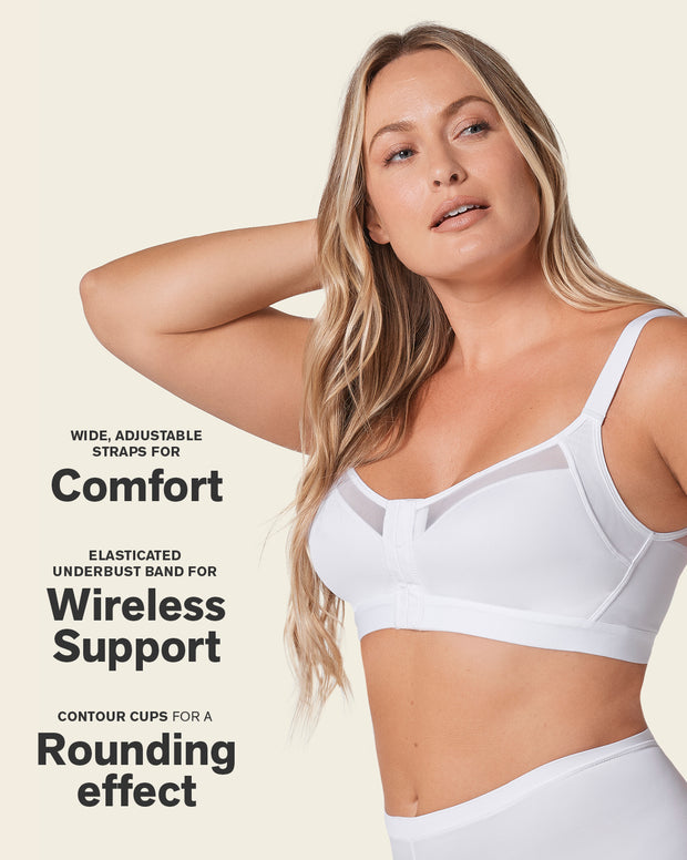 Comfortable posture corrector bra with contour cups - multi/benefit