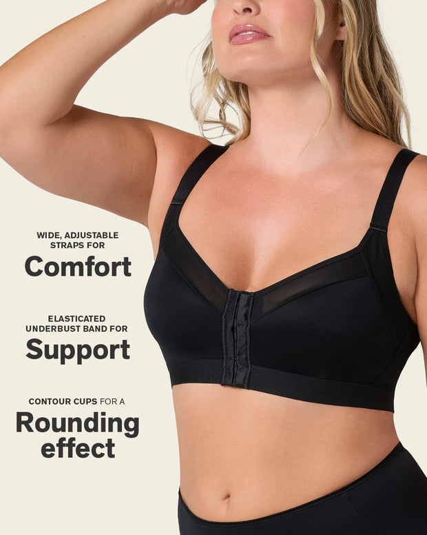 Comfortable posture corrector bra with contour cups - multi/benefit