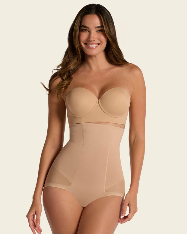 Extra high-waisted sheer bottom sculpting shaper panty