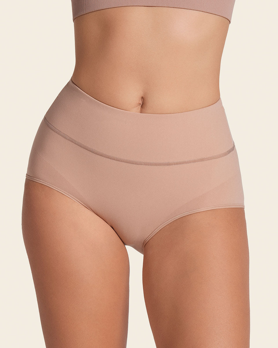 High-waisted classic smoothing brief