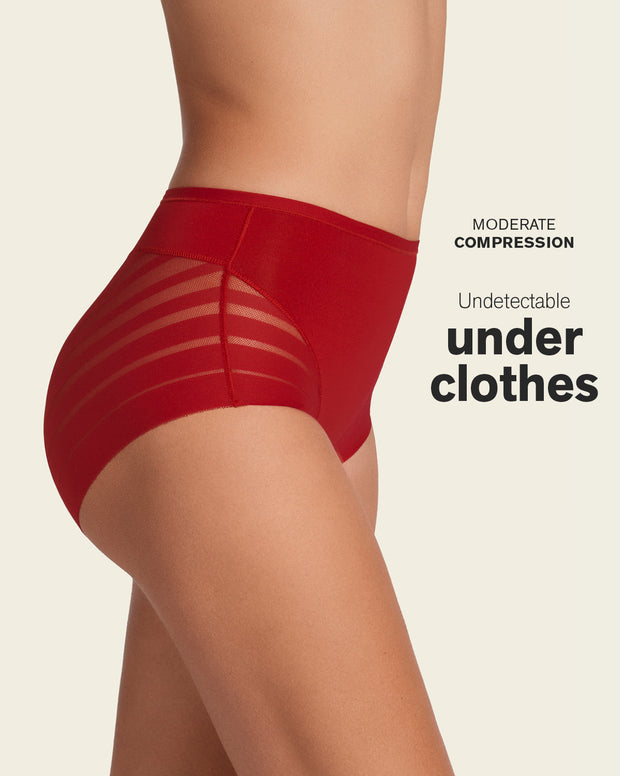 Lace stripe undetectable classic shaper panty