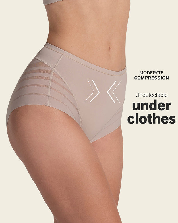 Lace stripe undetectable classic shaper panty