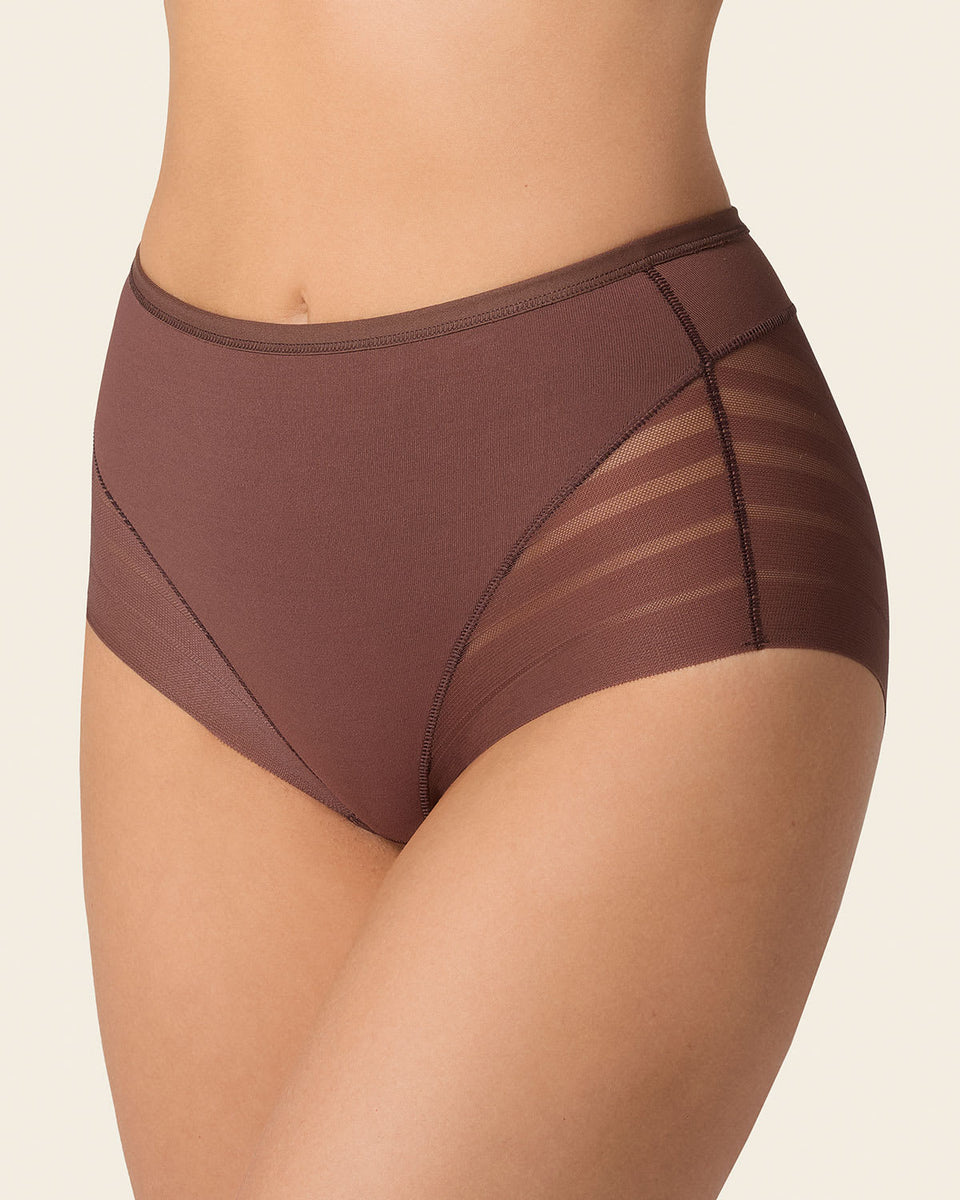 Lace stripe undetectable classic shaper panty