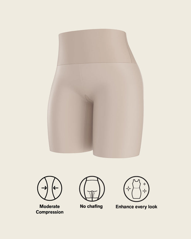 Moderate compression high-waisted shaper slip short