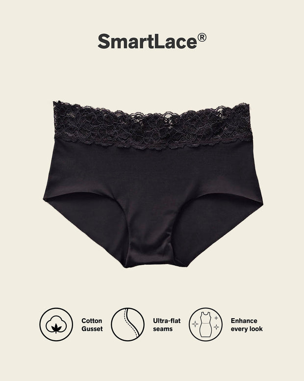 Ultra light lace trim hipster panty