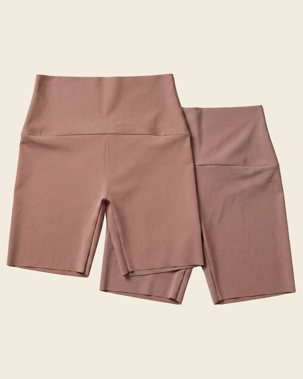 Stay-in-place seamless slip short
