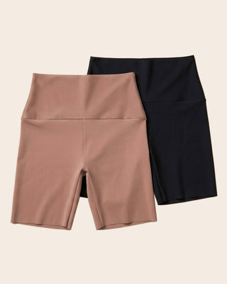 Stay-in-place seamless slip short#color_s01-black-brown