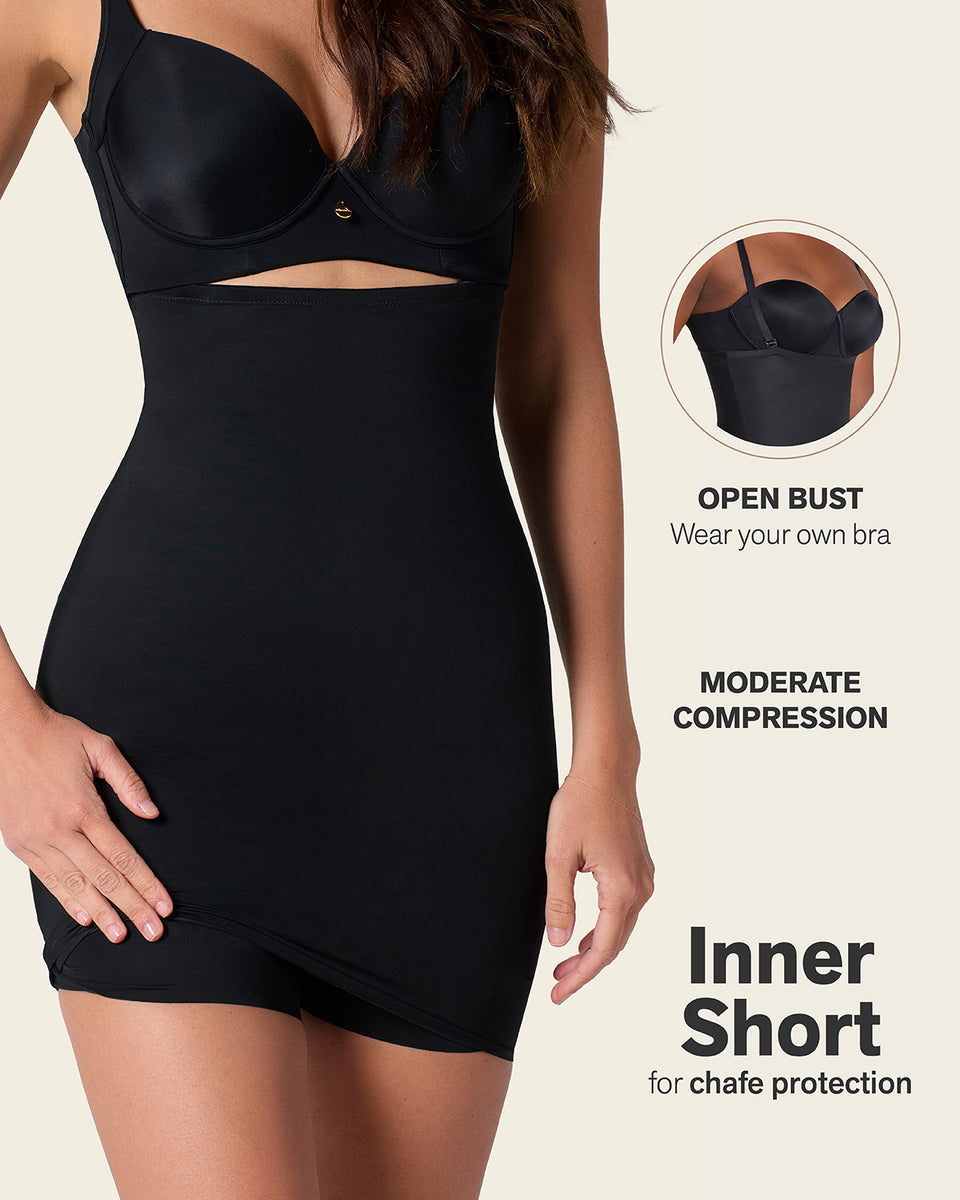 Undetectable shaping skort slip