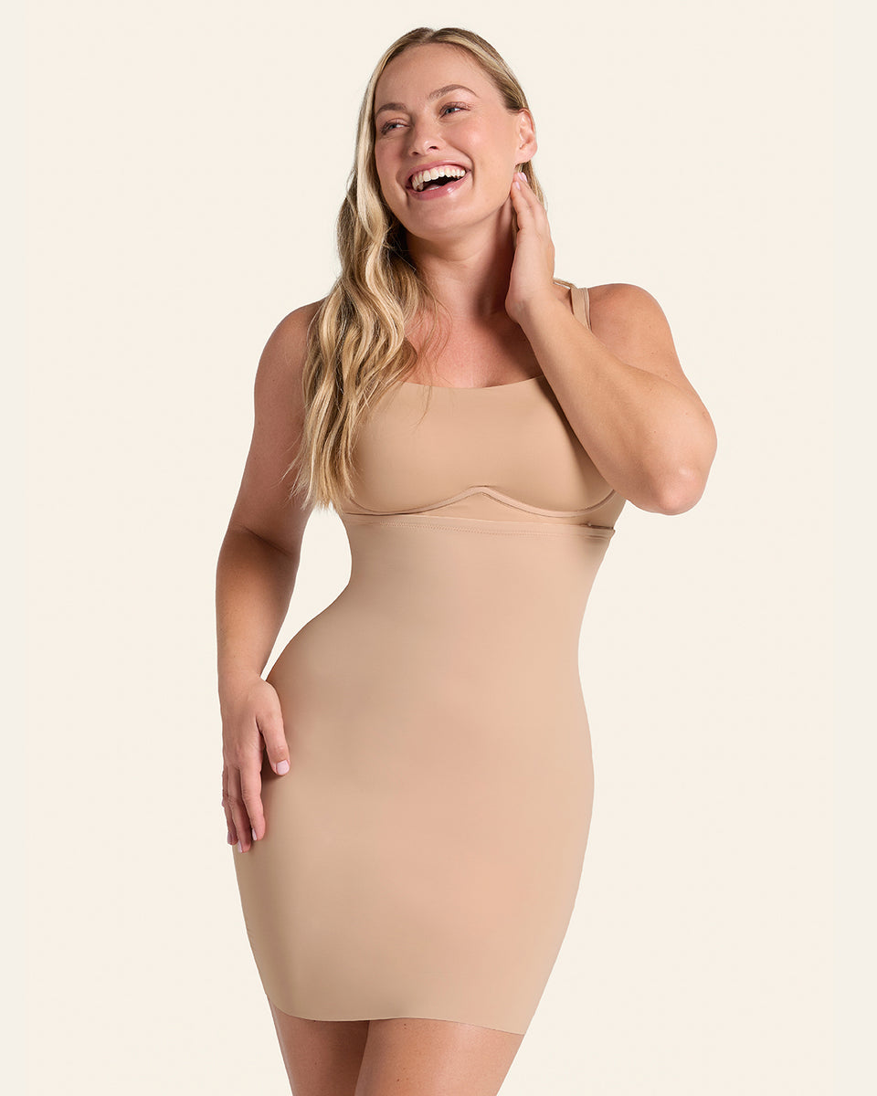 Undetectable shaping skort slip