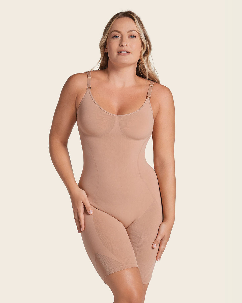 Full coverage seamless shaping bodysuit