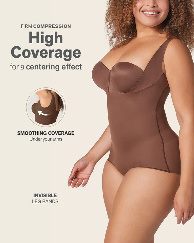 Plunge back classic sculpting body shaper