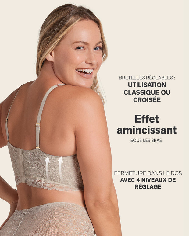 Luxe lace underwire smoothing bustier