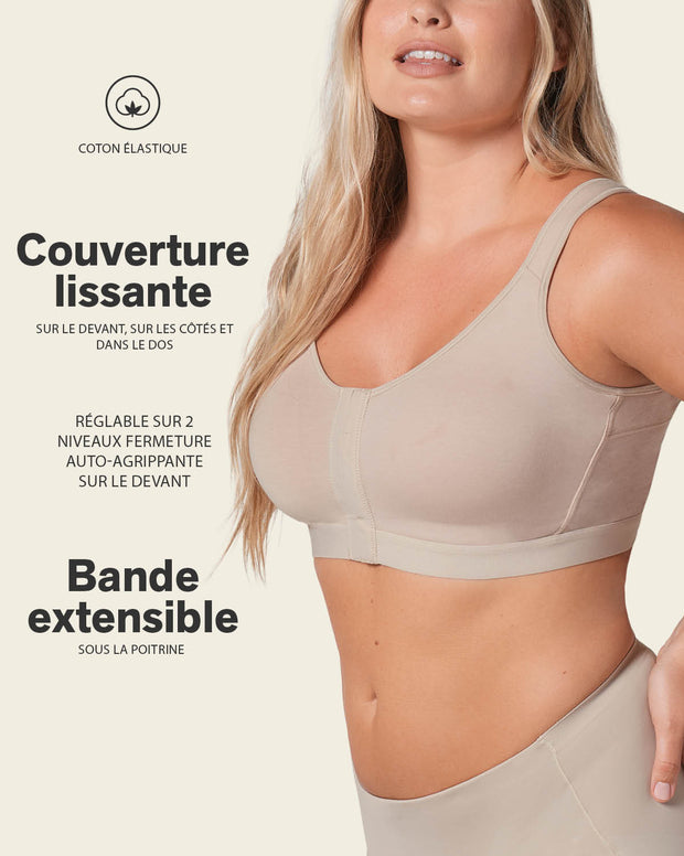All-in-one stretchy cotton wireless bra
