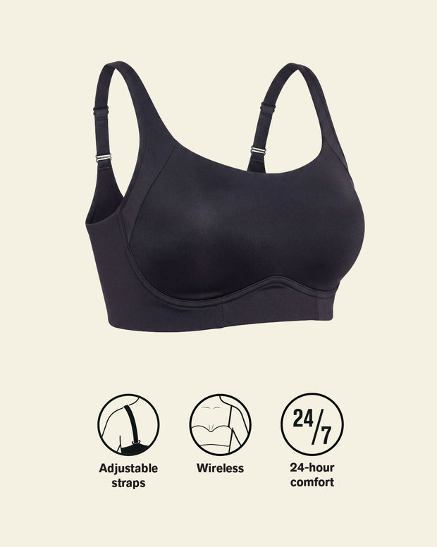 Everyday wireless support bra