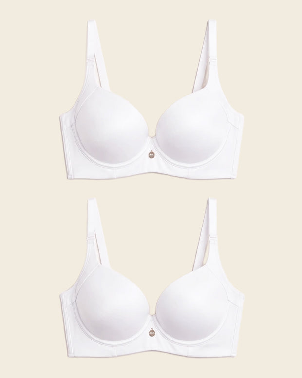 High profile back smoothing bra with soft full coverage cups