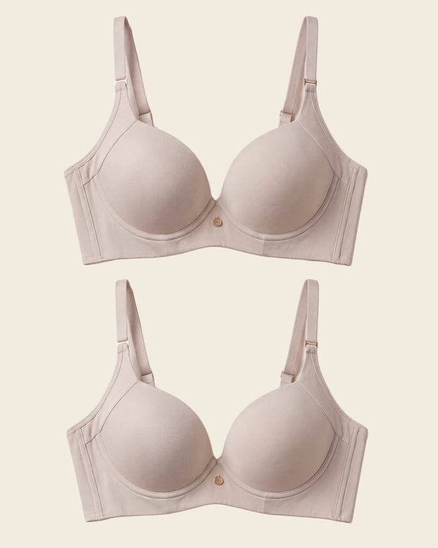 High profile back smoothing bra with soft full coverage cups