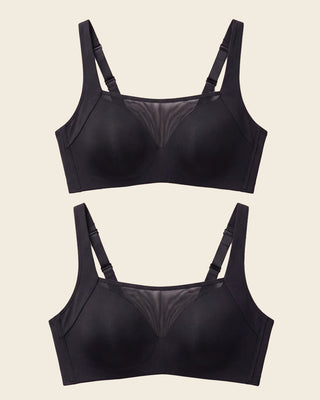 Mesh front contouring bra#color_700-black