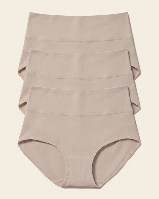 High-waisted classic smoothing brief#color_802-nude