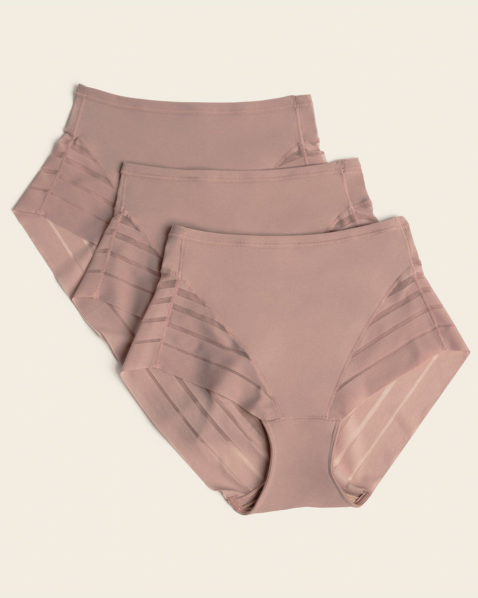 Lace stripe undetectable classic shaper panty