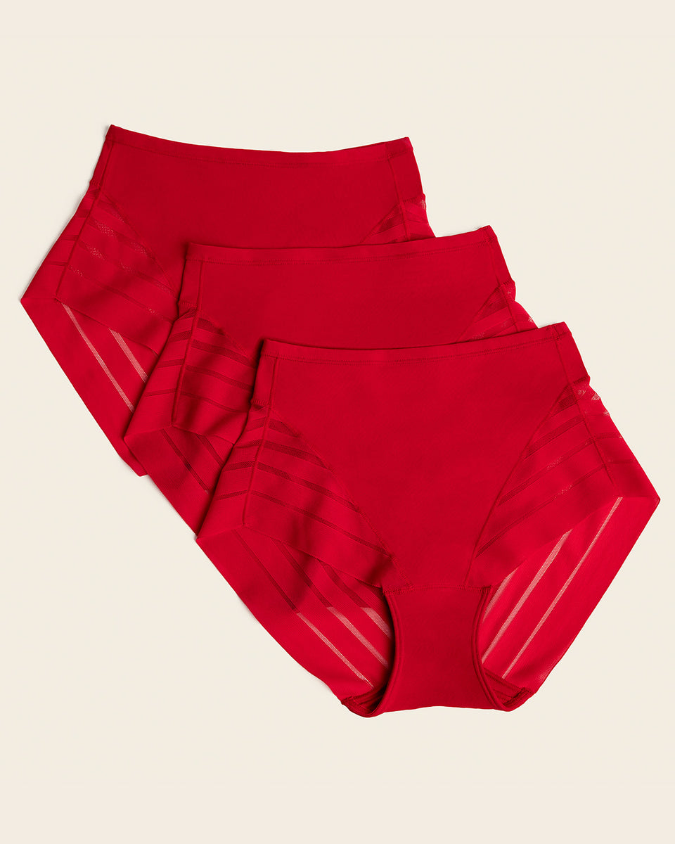 Lace stripe undetectable classic shaper panty