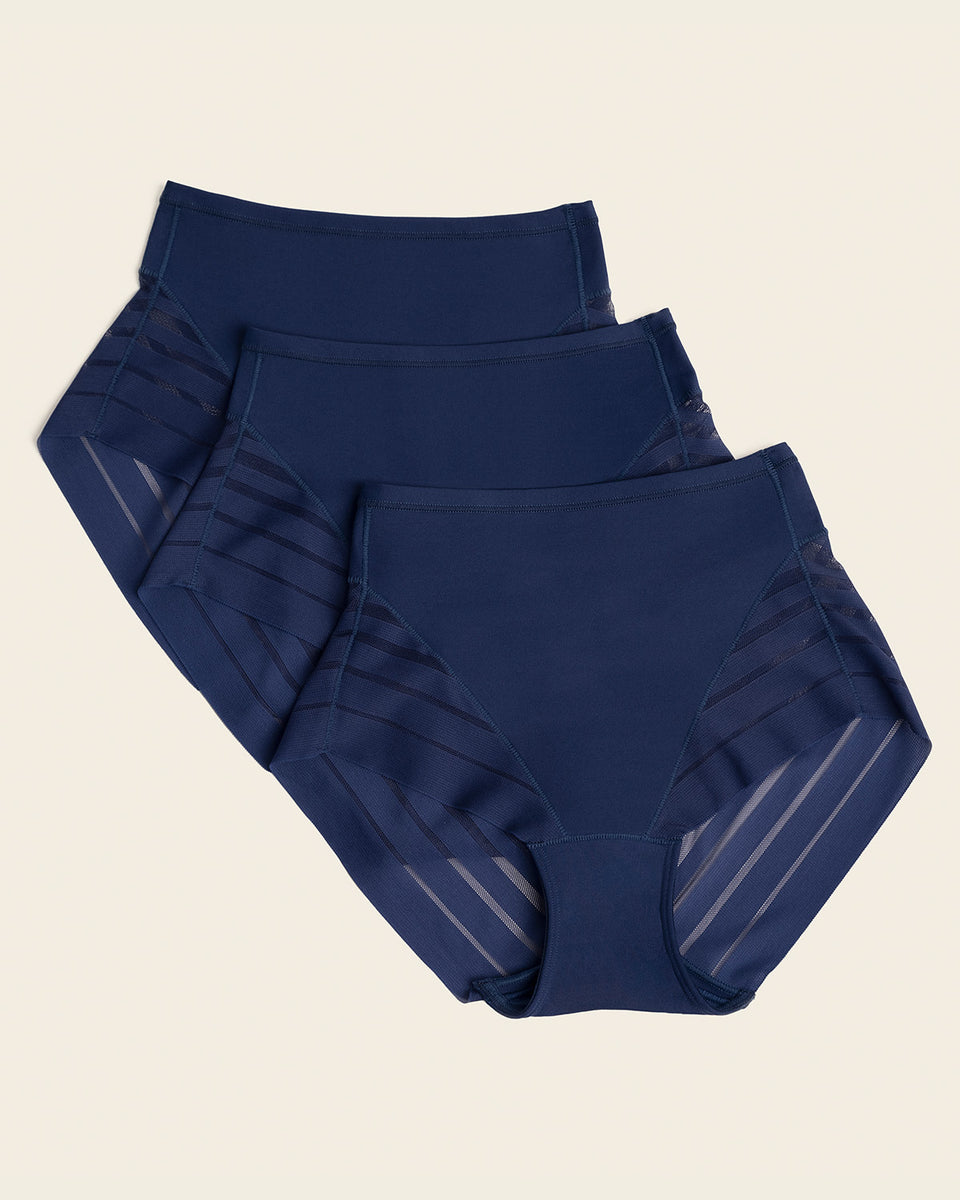 Lace stripe undetectable classic shaper panty