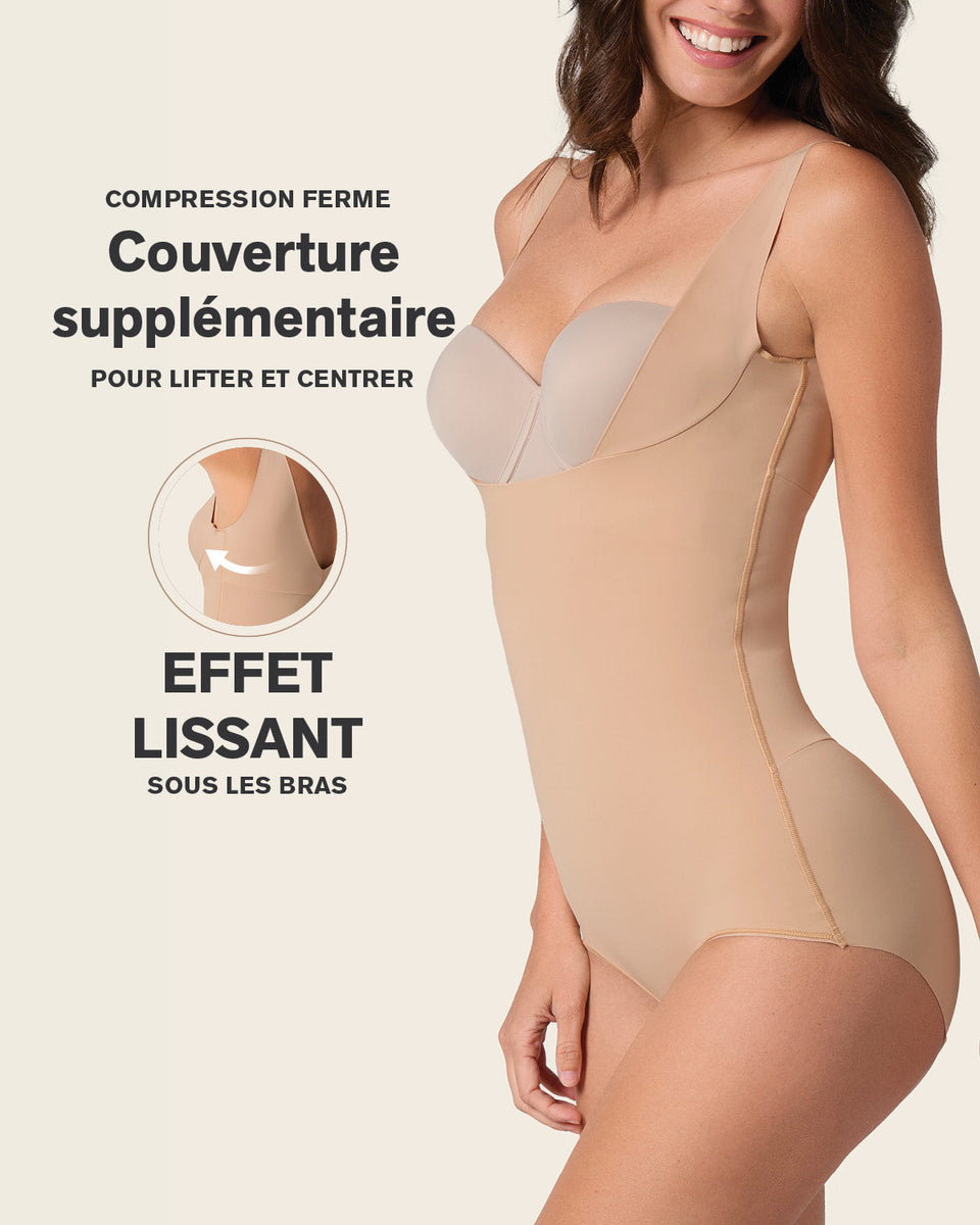 Plunge back classic sculpting body shaper