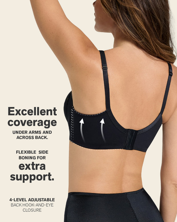 Lace stripe natural support classic bra