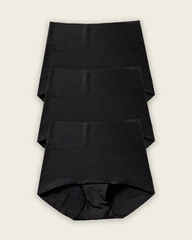 Mostly Covered Invisible Microfiber Boyshort Panty#color_700-black