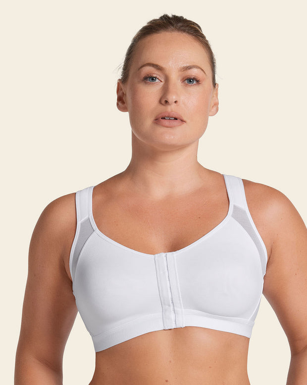 Stage 1 post-surgical wireless bra with front closure