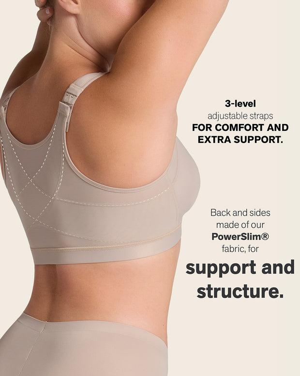 Stage 1 post-surgical wireless bra with front closure