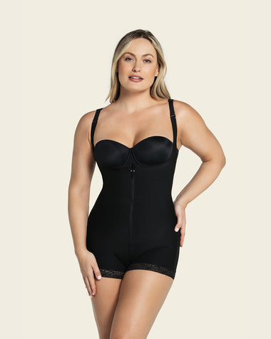 Boyshort bottom body shaper with firm compression#color_700-black