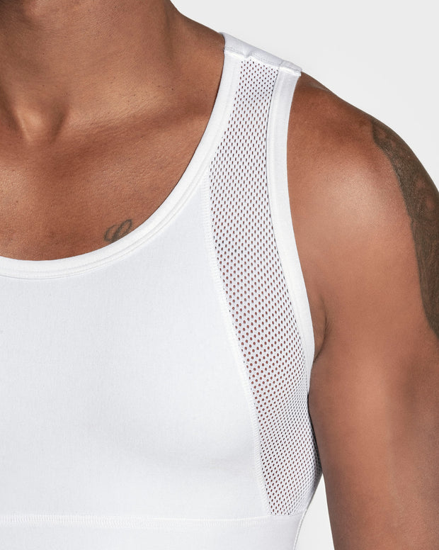 Stretch cotton moderate compression shaper tank