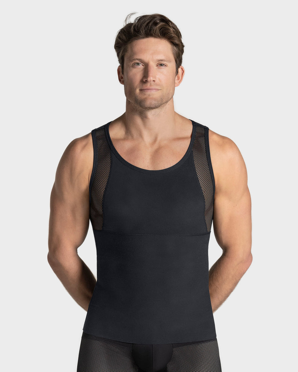 Stretch cotton moderate compression shaper tank