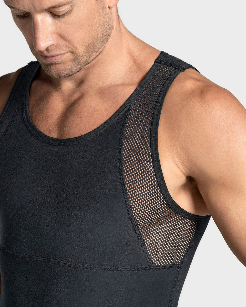 Stretch cotton moderate compression shaper tank