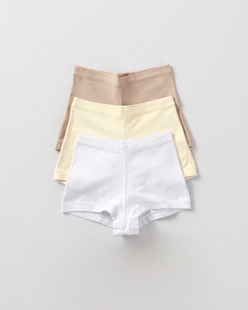 Simply comfortable 3-pack stretch cotton boyshort panties