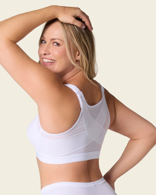 Multi/functional back support posture corrector wireless bra#color_000-white