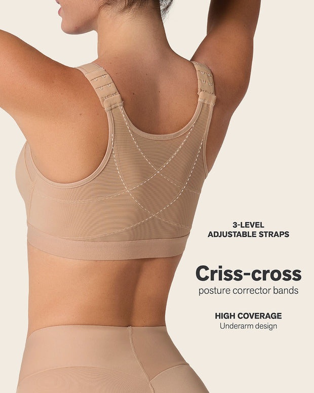 Multi/functional back support posture corrector wireless bra