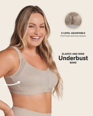 Multi/functional back support posture corrector wireless bra#color_802-nude