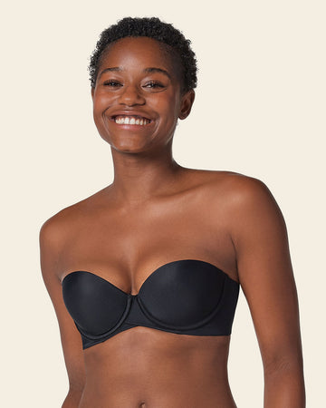 Double push-up strapless petite bra#color_700-black