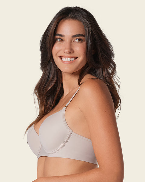 Invisible high push up petite bra with memory foam#color_802-nude