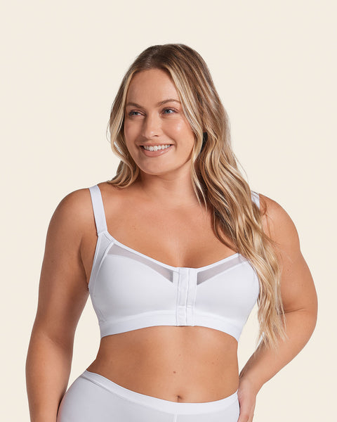 Comfortable posture corrector bra with contour cups - multi/benefit#color_000-white