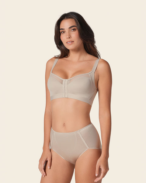 Comfortable posture corrector bra with contour cups - multi/benefit#color_802-nude