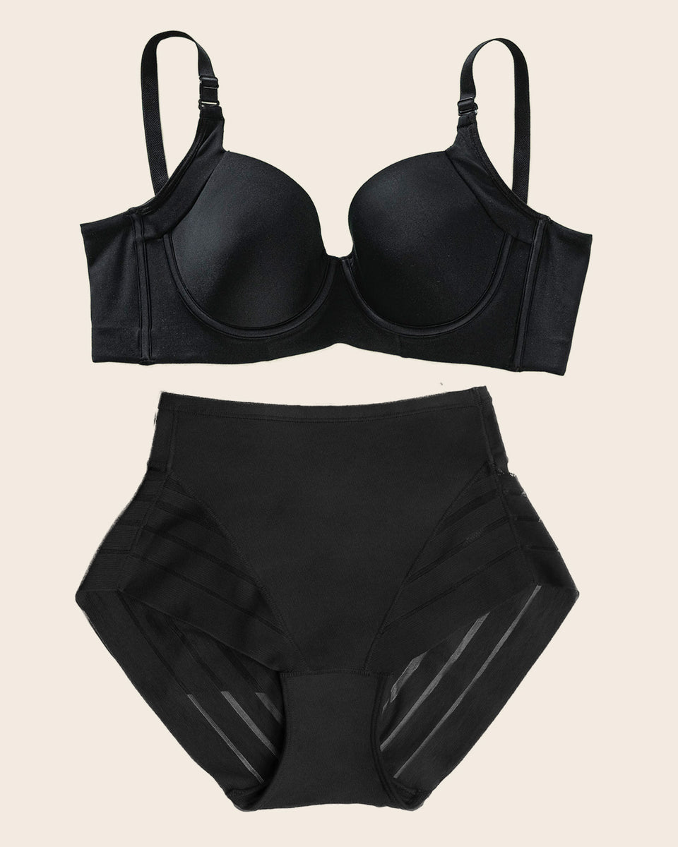 Set le plus vendu : High Profile Bra + Stripe Undetectable Panty en Noir