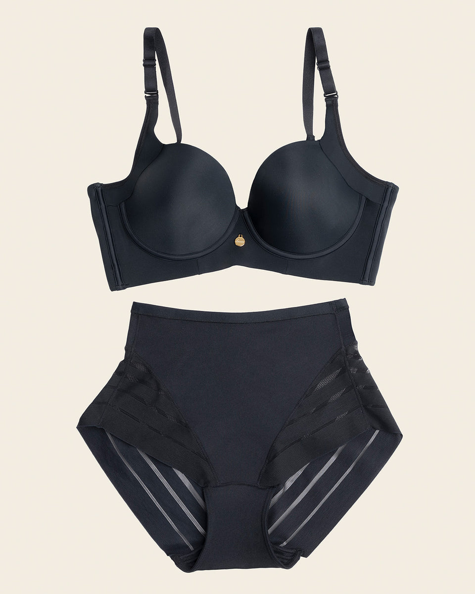 Set le plus vendu : High Profile Bra + Stripe Undetectable Panty en Noir