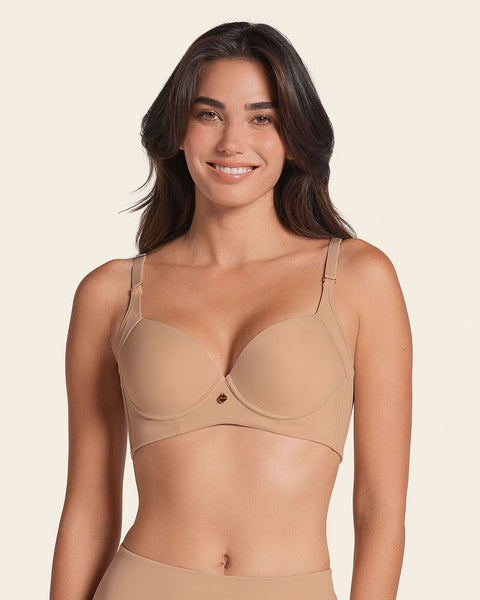 gvdentm Bra Women's Full Figure Beauty Back Smoothing Bra Beige,38