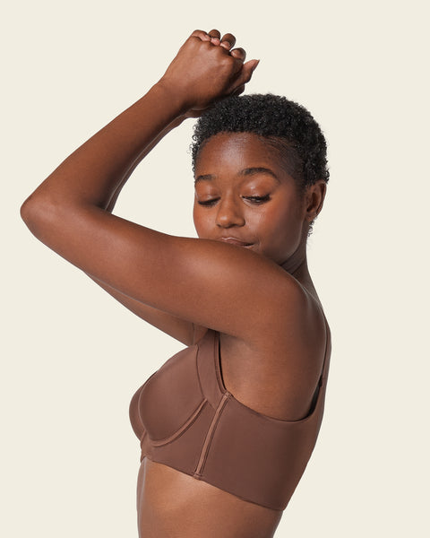 High profile back smoothing bra with soft full coverage cups#color_875-dark-brown