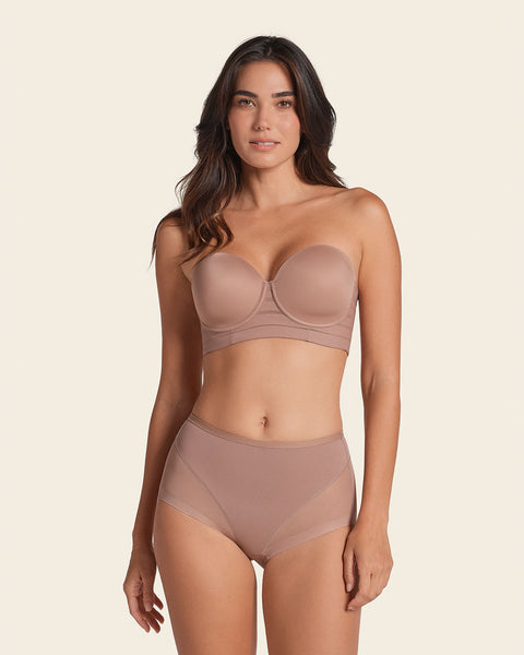 Splendid strapless bra with underwire#color_857-brown