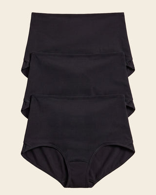Firm compression postpartum panty with adjustable belly wrap#color_700-black
