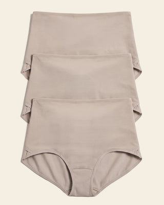 Firm compression postpartum panty with adjustable belly wrap#color_802-nude
