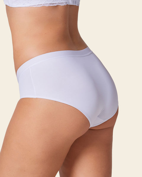 Semi low-rise smooth hiphugger panty#color_000-white